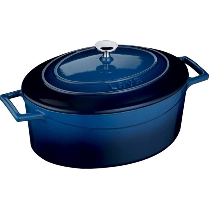 cast iron oval casserole blue folk 240924125359