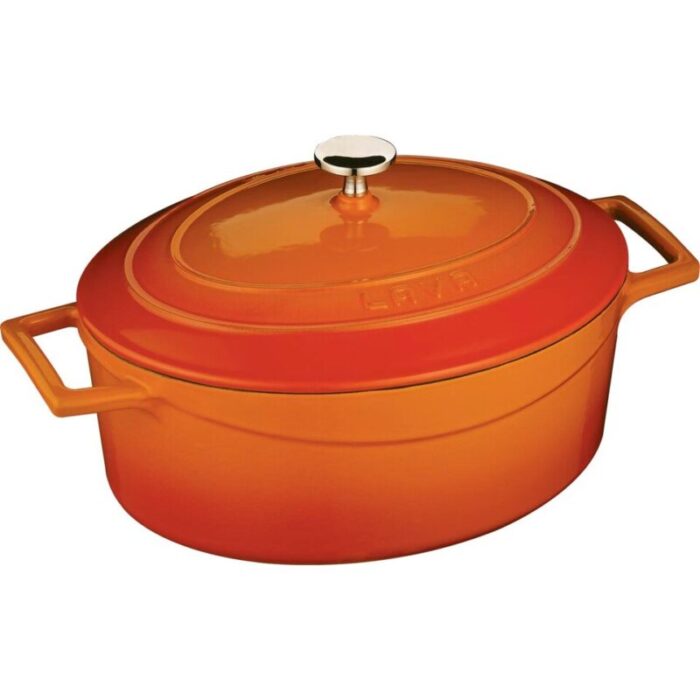 cast iron oval casserole orange folk 240924125359