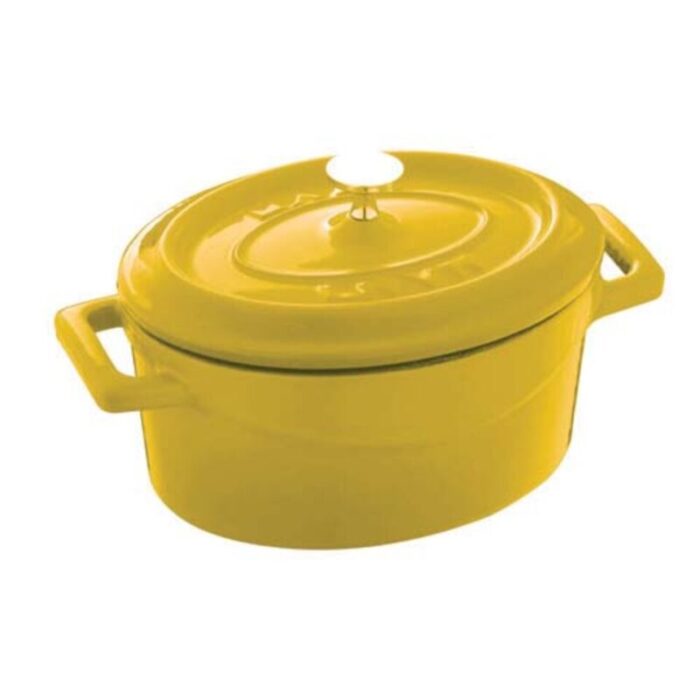 cast iron oval mini casserole yellow 240924125443