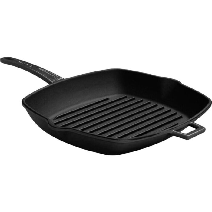 cast iron rect grill pan with metal hdle 26x32cm 26l black121lv p gt 2632 k0 blk 240924125426