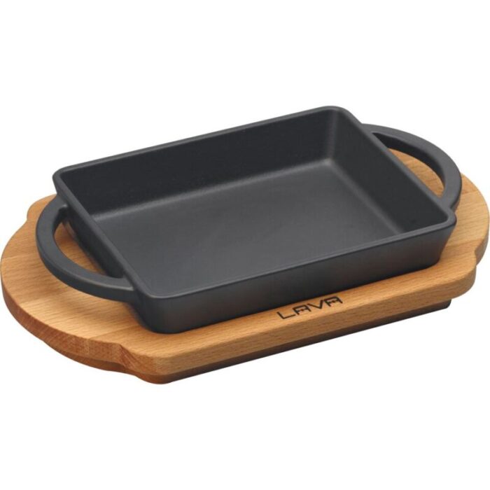 cast iron rect pan with wdn under liner 240924125429