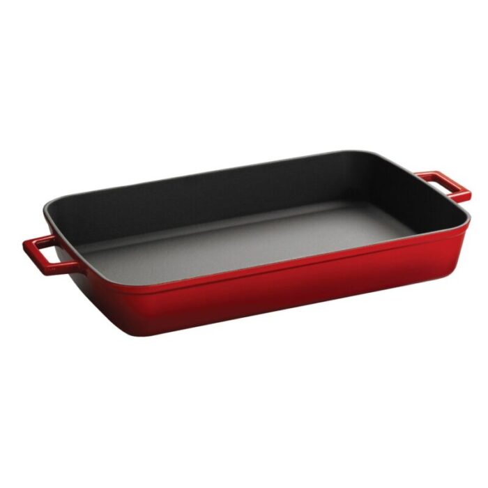 cast iron rect roasting dish 22x30cm 265l red121lv p tp 2230 k0 rd 240924125426