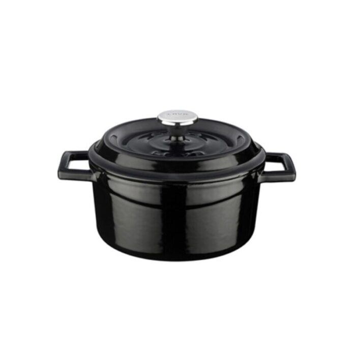 cast iron round casserole black trendy 240924125356