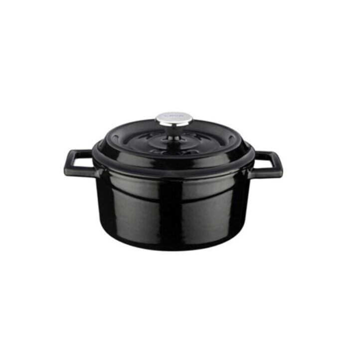 cast iron round casserole black trendy 240924125445