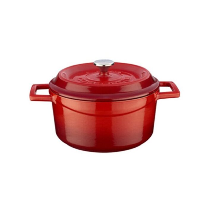 cast iron round casserole red trendy 240924125356