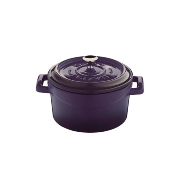 cast iron round mini casserole light purple trendy 240924125425