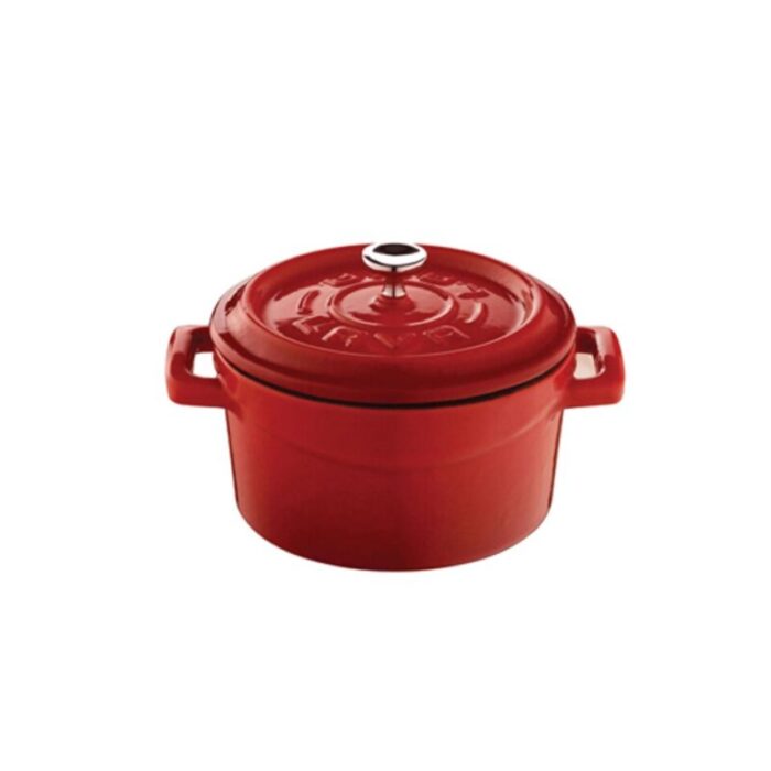 cast iron round mini casserole red trendy 240924125452