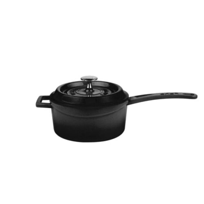 cast iron sauce pan with metal handle black 240924125447