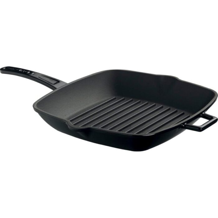 cast iron sq grill pan with metal hdle black 240924125426