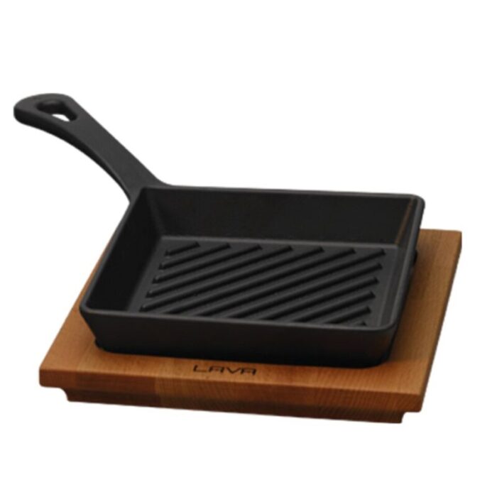 cast iron sq mini grill skillet with wdn underliner 240924125442