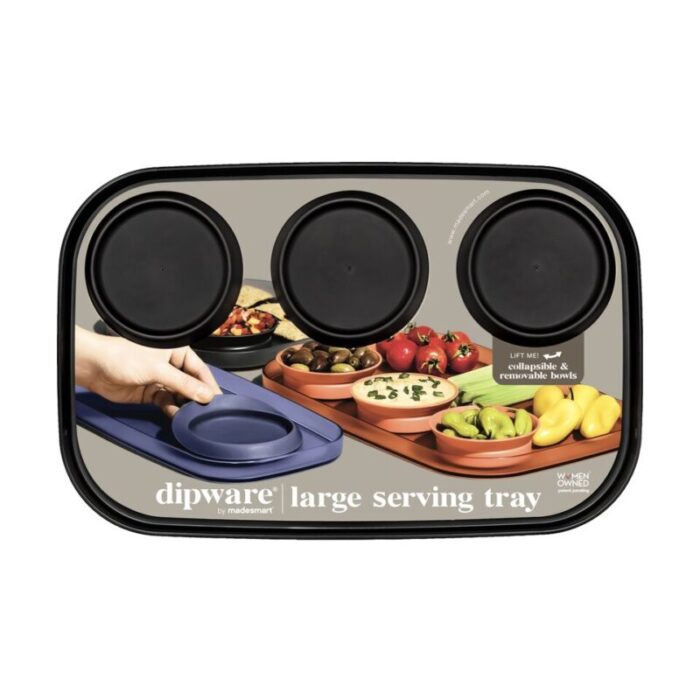 dipware 3 bowl serving tray carbon 240515034047