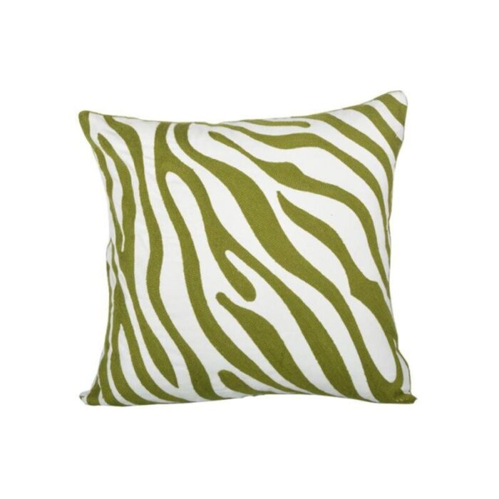 embroided zebra olive cushion 240923031519