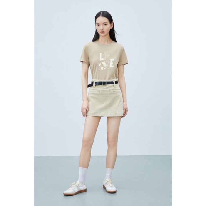 lily printed tee camel 241001113017