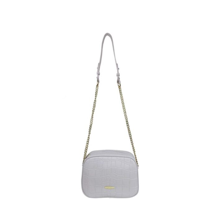 melco croco semi chain sling bag white 240426092459