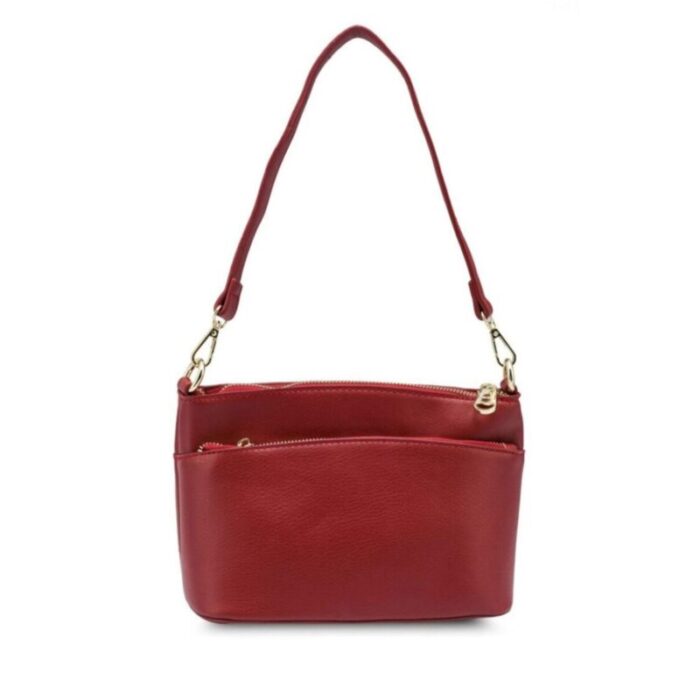 melco faux leather shoulder sling bag dark red 240426092501 2