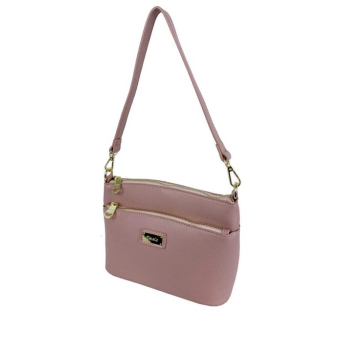 melco faux leather shoulder sling bag muted pink 240426092501 1