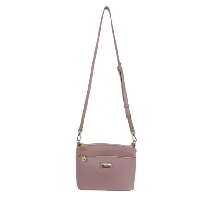 melco faux leather shoulder sling bag muted pink 240426092501 4