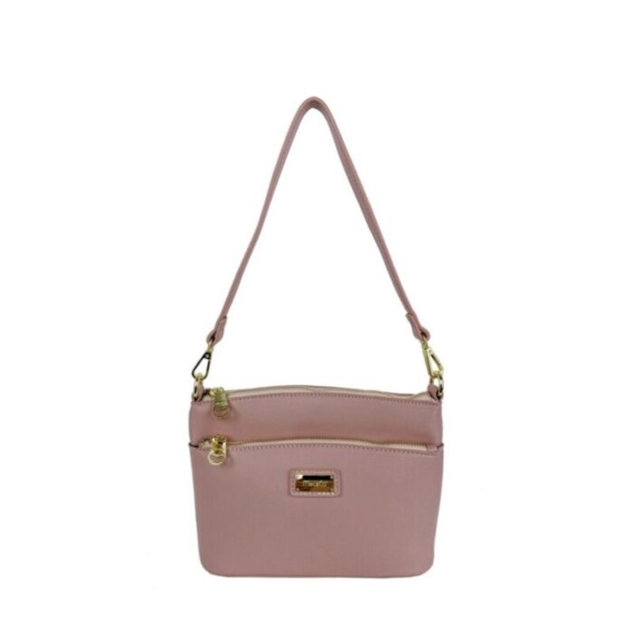 melco faux leather shoulder sling bag muted pink 240426092501