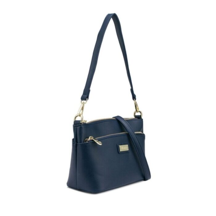 melco faux leather shoulder sling bag navy 240426092501 1