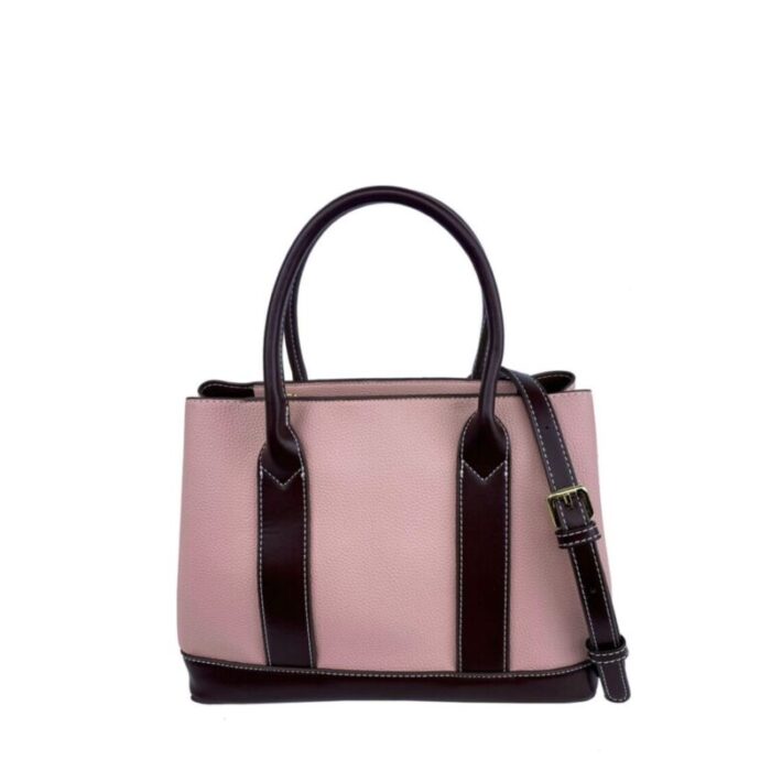 melco pebbled contrast satchel bag pink 240426092457