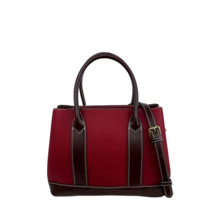 melco pebbled contrast satchel bag red 240426092458