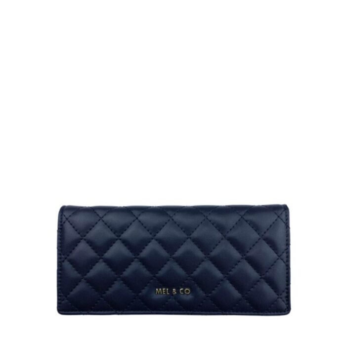 melco quilted basic flap long wallet black 240426092455