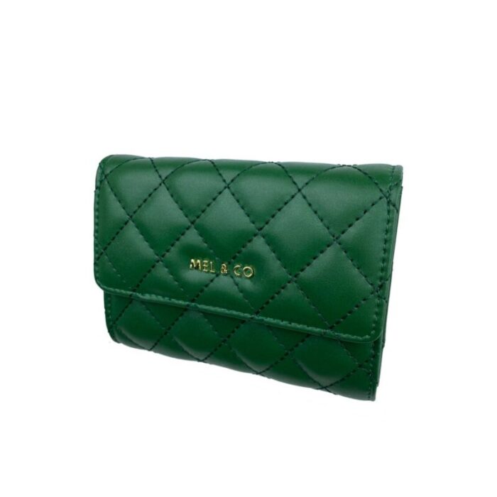 melco quilted half flap mid size wallet green 240426092453 1