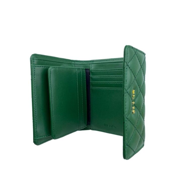 melco quilted half flap mid size wallet green 240426092453 4