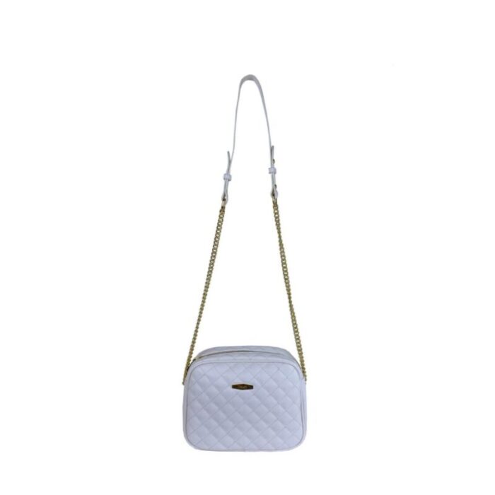 melco quilted semi chain sling bag white 240426092459