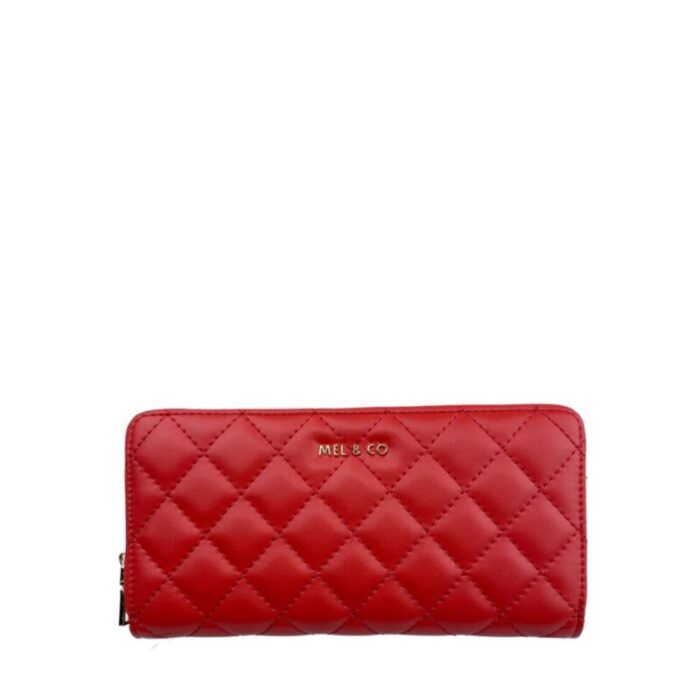 melco quilted zip around wallet red 240426092453