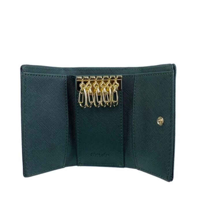 melco saffiano effect basic key pouch forest green 240426092500 3