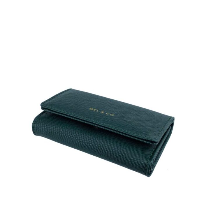 melco saffiano effect basic key pouch forest green 240426092500 4