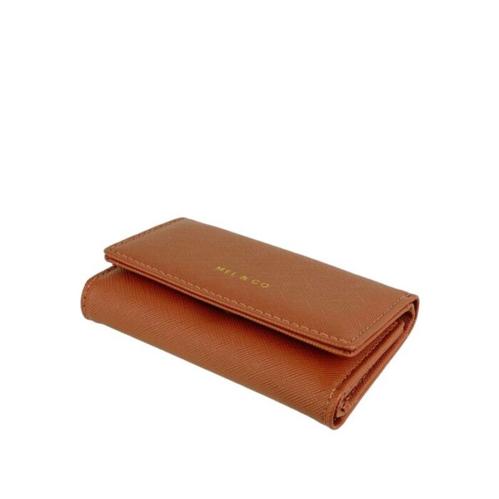 melco saffiano effect basic key pouch tan 240426092500 4