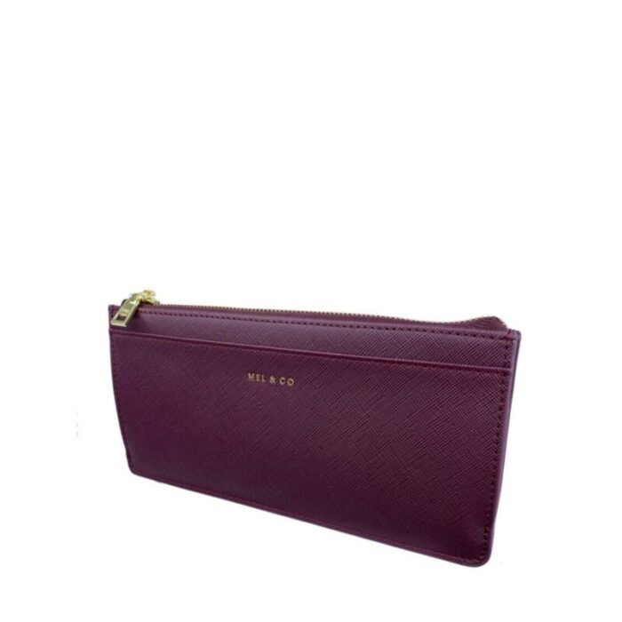 melco saffiano effect slim long wallet wine 240426092449 1