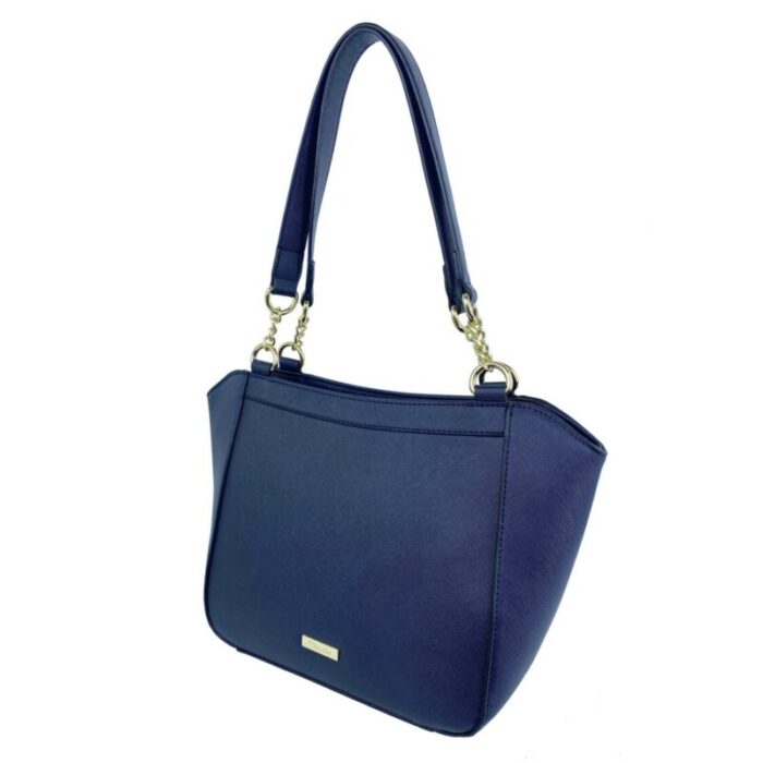 melco saffiano leatherette double handle with chain detail navy 240426092456 1