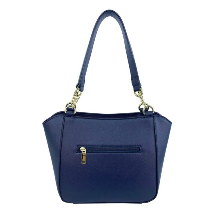 melco saffiano leatherette double handle with chain detail navy 240426092456 2