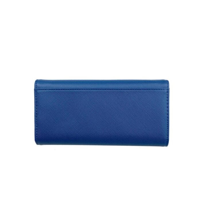 melco saffiano leatherette tri fold long wallet blue 240426092450 2