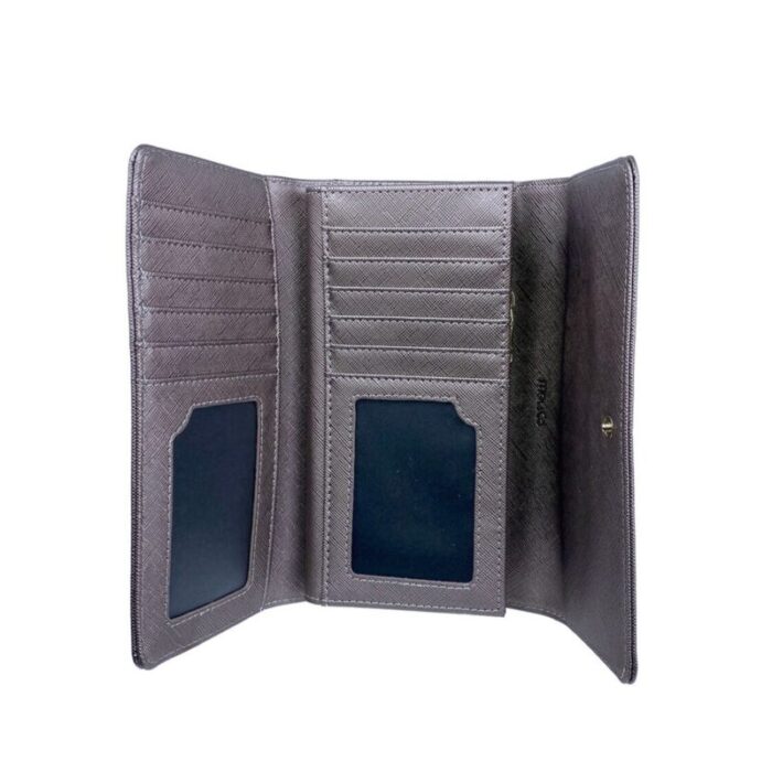 melco saffiano leatherette tri fold long wallet gun 240426092450 3