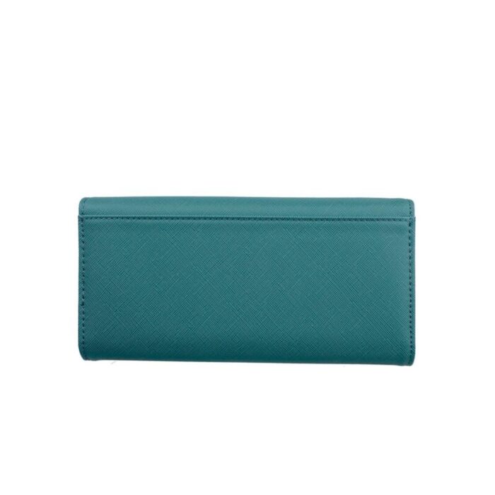 melco saffiano leatherette tri fold long wallet sea green 240426092451 2