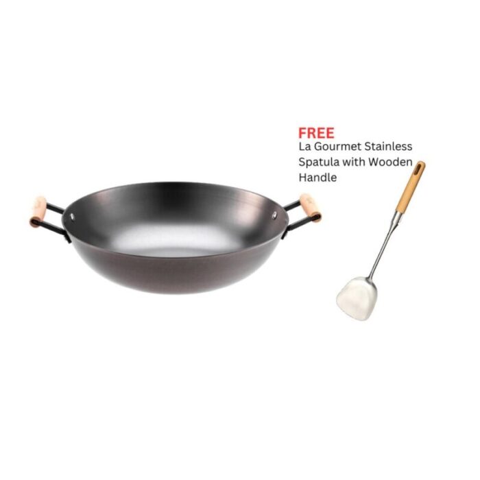 nitrigan wok 40cm wood handle 240510062122