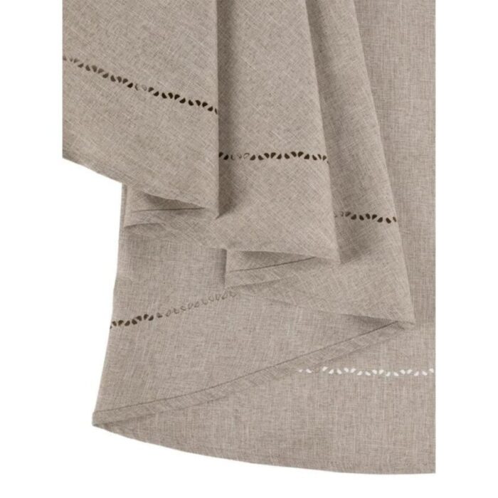 pebbles tablecloth 180cm round taupe 240918013510