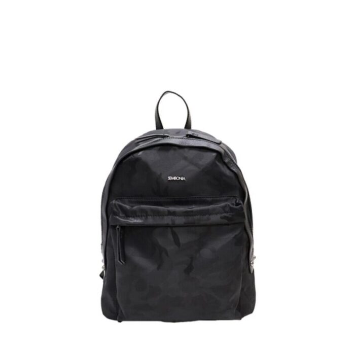 sembonia nylon trim leather backpack black 62351 123 08 240426092430