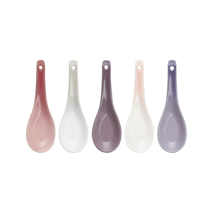 set of 5 chinese spoon rose quartzmeringuemauve pinkpowder pinkbluebell purple 240901123925